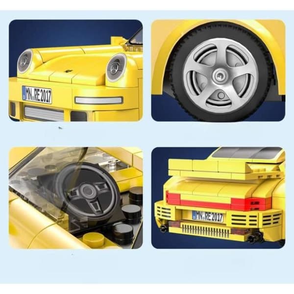 CaDA Rakennuspalikat RUF CTR 2017 Kauko-ohjattava auto 222 osaa Gul