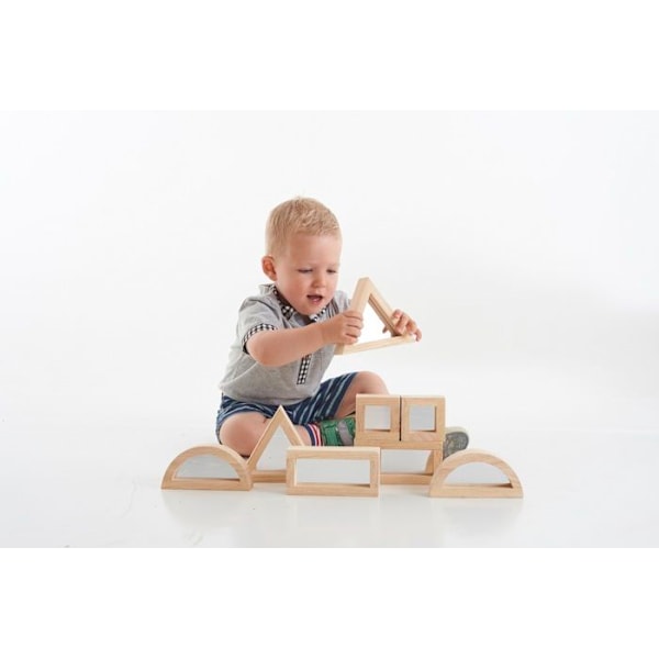Set med 8 TICKIT spelspeglar Beige
