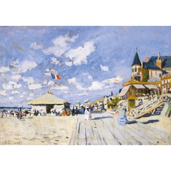 Michèle Wilson träpussel - På brädorna av Trouville Monet - 250 bitar Flerfärgad