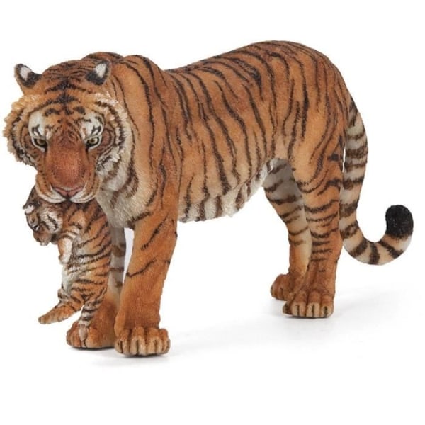 Tigress Figurine and her baby - PAPO - LA VIE SAVAGE - Flerfärgad - Interiör Flerfärgad