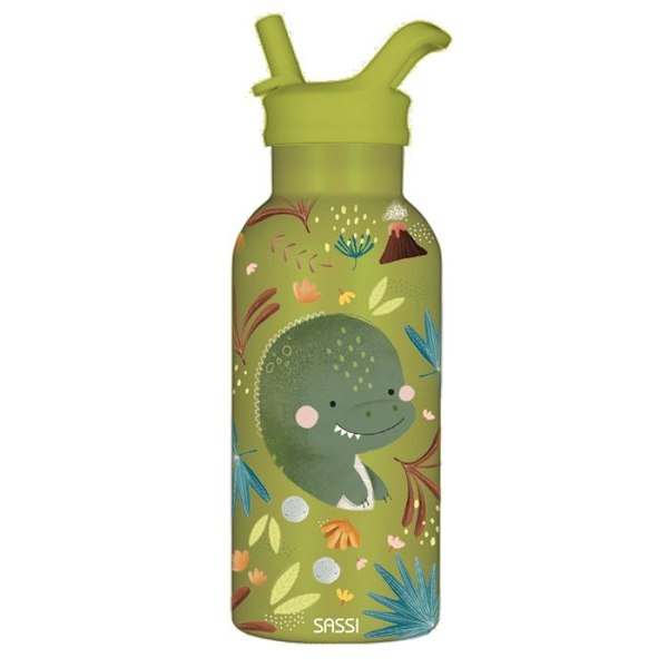Sassi Junior - Isotherminen pullo Cracky dinosaurukselle 350 ml Flerfärgad