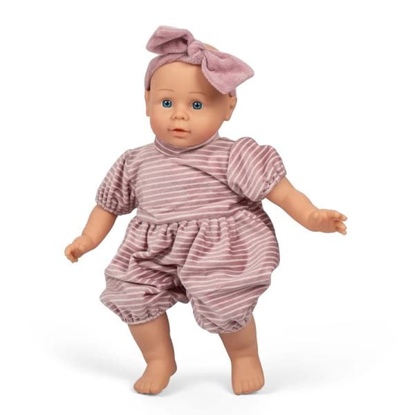 Docka - MAMAMEMO - Sofia - 40 cm - Blå ögon - Body och huvudband ingår Violett
