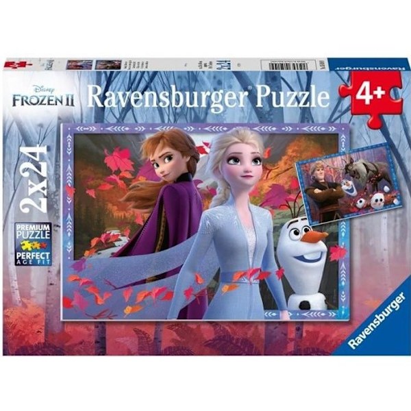 Frozen 2 Puzzle - Ravensburger - 2x24 bitar - För barn från 4 år och uppåt Blå