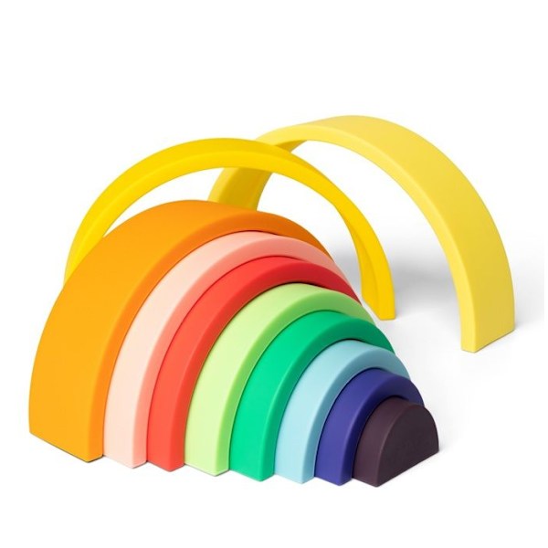 Little L - Multicolored Silicone Rainbow - COOL KIDS PROJEKT Gul