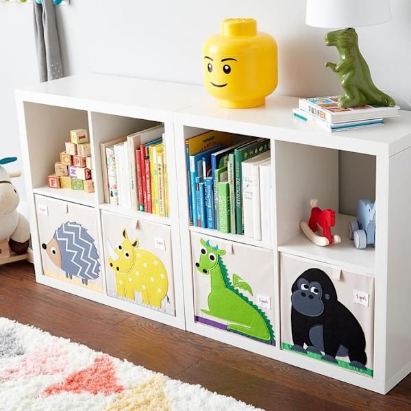 3 groddar - Dragon Storage Cube - ELEMENT FÖR BARN Grön