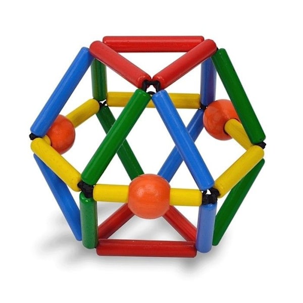 GENERIC 8850654313313 - KVM SWITCH - Multicolor Rattle Bass Teether - Bas Bas och Bass