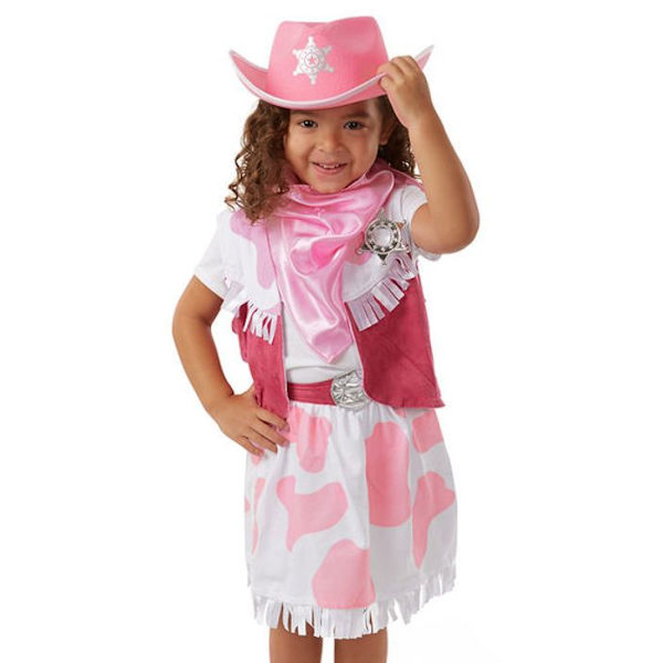 Pukukoje - Cowboy-asu rosa och vitt