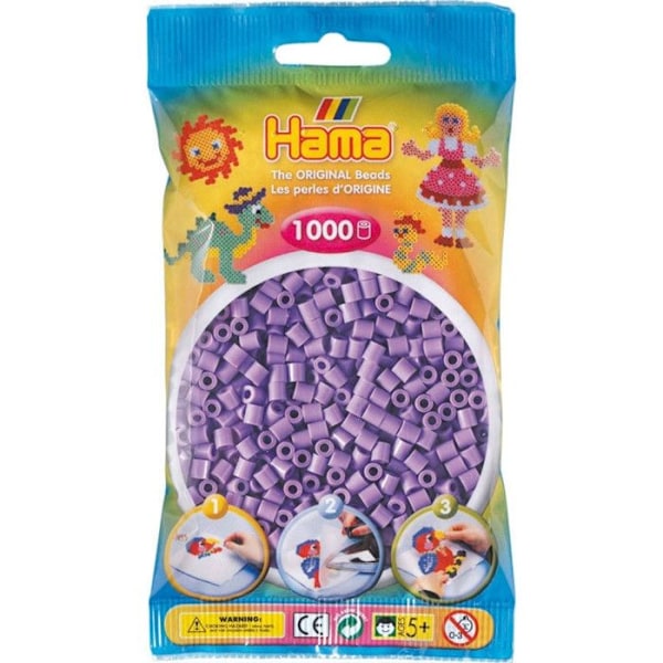 1 000 standard MIDI -helmeä (Ø5 mm) pastellilila Pastelli violetti