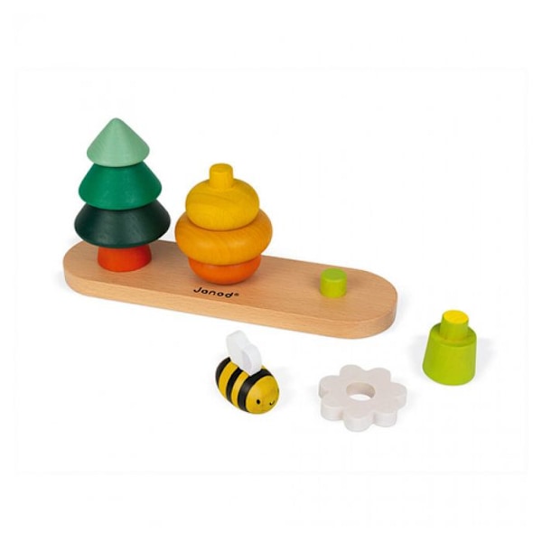 Spel Skog Att Stapla Flerfärgad