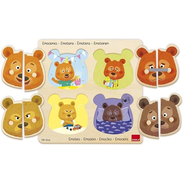 Puzzle eläimet - GOULA - Tuntemukset - Alle 100 palaa - Sekä tytöille että pojille - 2 vuotta+ Flerfärgad