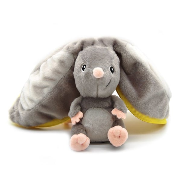 Plyschleksak - Les Déglingos - Flipetz Lemon Mouse - 2 i 1 - Gul - 15x13x22 cm Gul