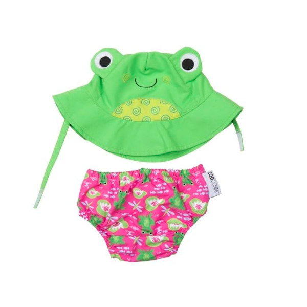 Zoocchini - Frog Jersey och hatt (3-6M) - ELEMENT FÖR BARN Grön