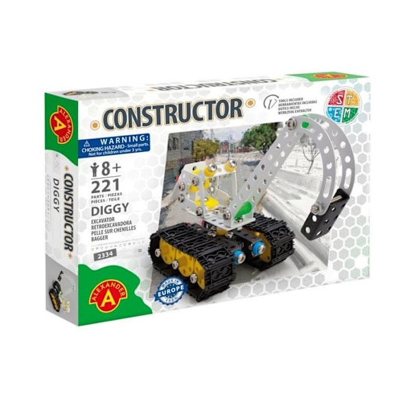 Alexander Toys - Constructor Diggy - Bandgrävmaskin Grå