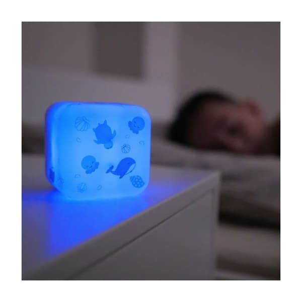 Bærbar Natlampe Cube B Ocean Blå