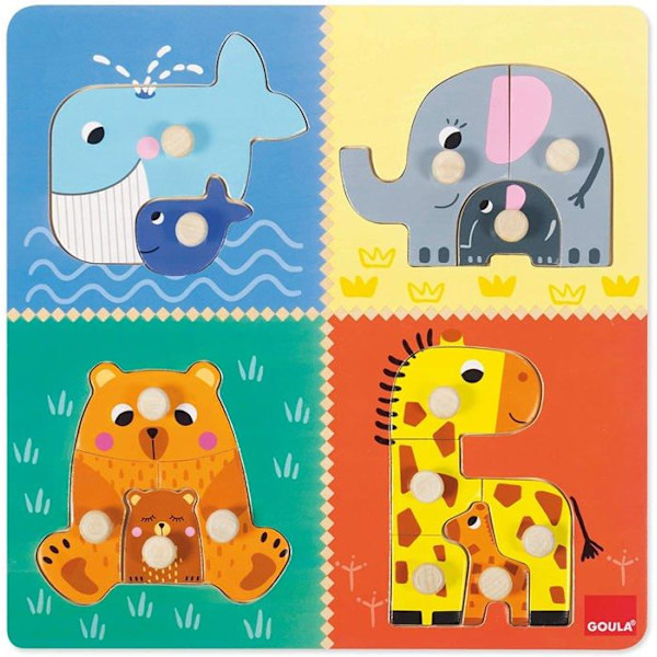 Mamás Y Bebés Diset Animals Puzzle - För spädbarn från 2 år och äldre - Mindre än 100 bitar - Flerfärgad Flerfärgad