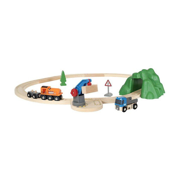 Brio World Freight Transport Circuit - Täydellinen 19-osainen laatikkosarja - Puinen junarata - Ravensburger - Sekoitettu 3-vuotiaasta alkaen - Flerfärgad