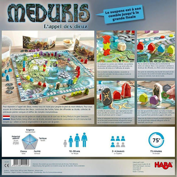 Laudapeli - HABA - Méduris - 2 pelaajaa tai enemmän - 60 min - Sininen Grå och blå