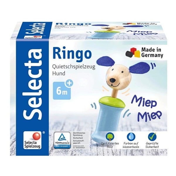 Gobelet - Selecta - Ringo - 12 cm - Puuta - Sininen/Vihreä/ Luonnollinen Blå grön