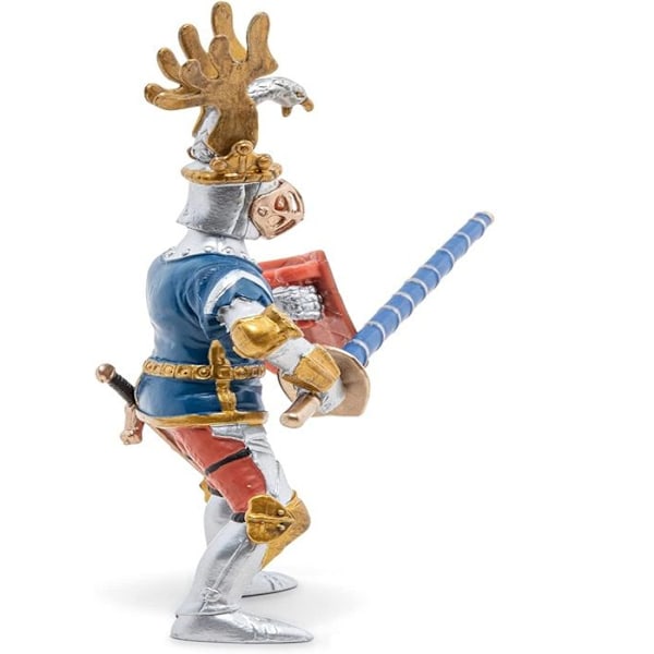 Blue Knight Fleur de Lys Figurine - PAPO - DEN MEDELTIDA VÄRLDEN - Lans, sköld och svärd - För barn