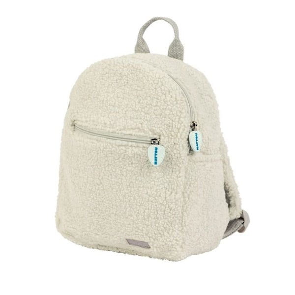 Barnryggsäck - Nattou - Teddy écru - 28x23x14 cm - Bekväm - Maskintvättbar Beige