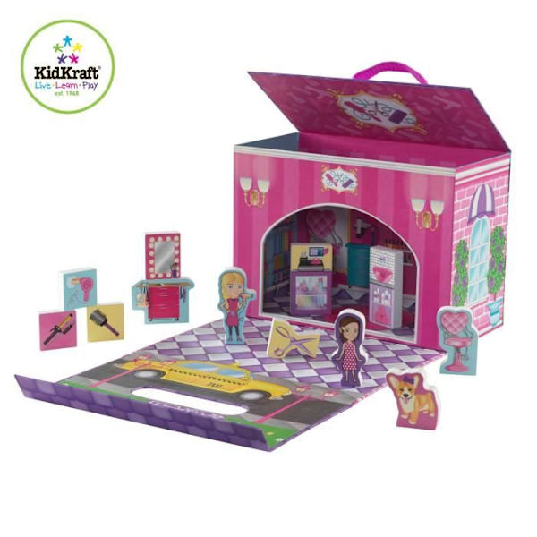 Skönhetssalong Resespel - KIDKRAFT - Blandat - Rosa - Från 3 år - Resespel Flerfärgad