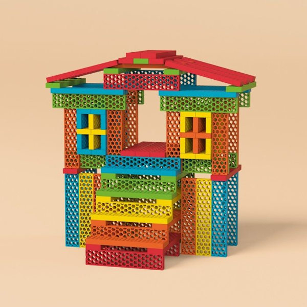 Bioblo - Bioblo Tervehdyslaatikko 100 tiiltä - HUBTOYS Beige