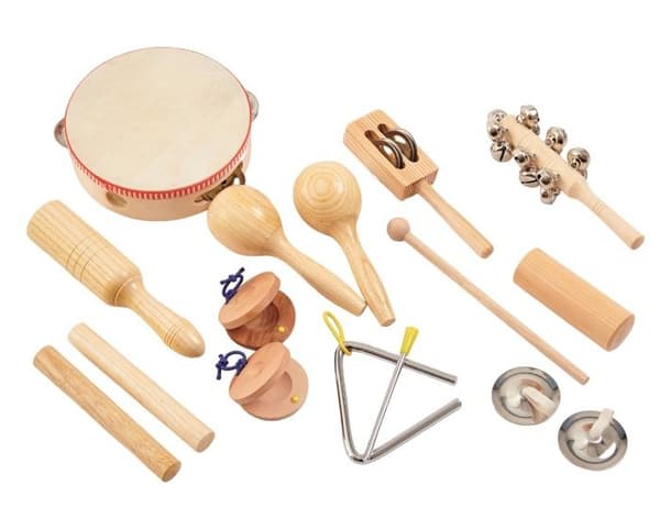 TickiT - Sæt med 10 percussioninstrumenter - COMMOTION Beige