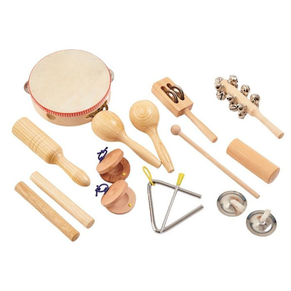 TickiT - Set med 10 slaginstrument - COMMOTION Beige