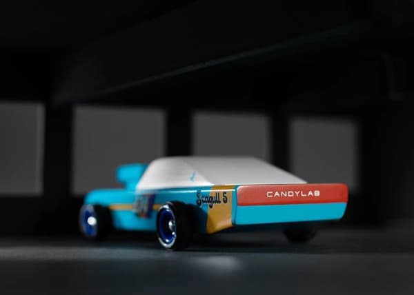 Miniature bil - Candylab - Sølvmåge 5 - Blå - 3 år - Massivt træ Blå