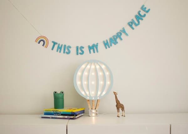 Little Lights - Luftballon natlampe blå himmel Blå