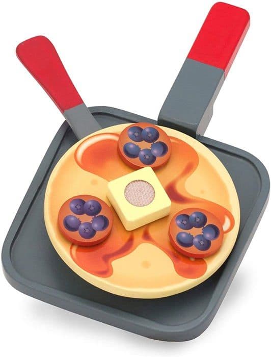 Melissa & Doug - Puinen pannukakkusetti Grå
