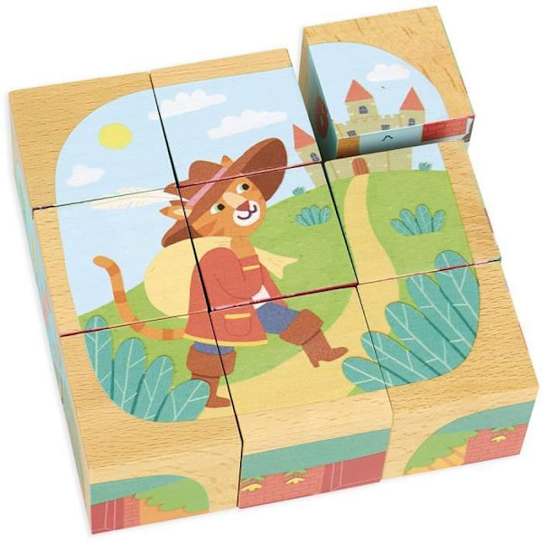 Träkuber Les Contes Vilac Multicolor Flerfärgad