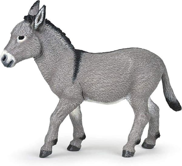Figurine Æsel fra Provence Lys grå Grå, svart och vit