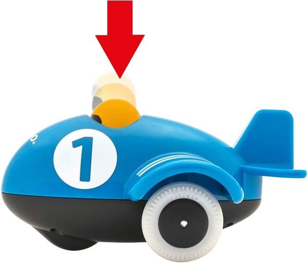 BRIO trælegetøj - Push & Go fly - Blå - Til børn fra 12 måneder og op Blå