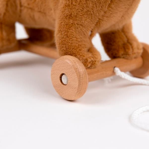 Træk legetøj - EGMONT TOYS - Edward - Brun - Træ & polyester - 12 måneder+ brun