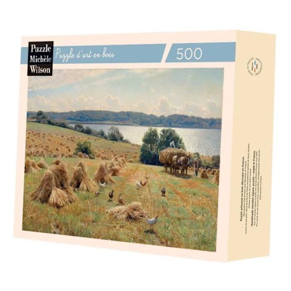 Puu-puzzle 500 kappaletta - Puzzle Michele Wilson - Sadonkorjuu lähellä Tulstrupia - Maisema ja luonto