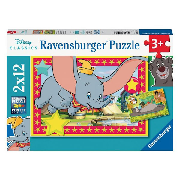 2 x 12 bitars pussel: Disney: Adventure Calls Single Color Flerfärgad