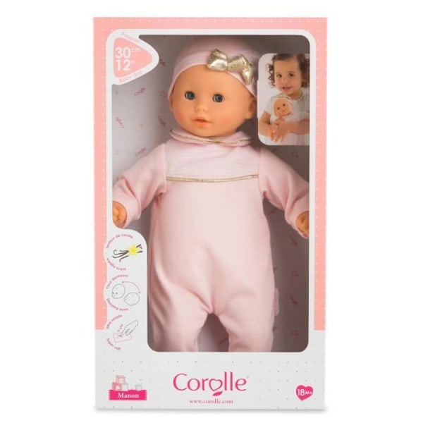 Äitini Ensimmäinen Vauva COROLLE - Vauva Calin Manon - 30 cm - vaniljan tuoksu - alkaen 18 kuukautta Rosa