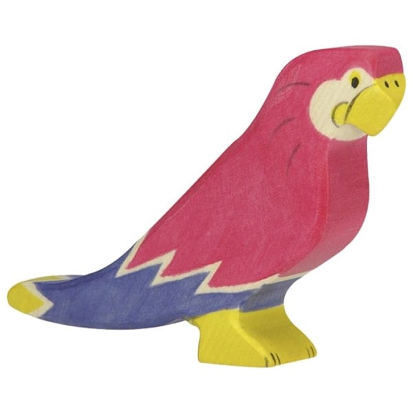 HOLZTIGER Parrot träfigur - För barn från 3 år och uppåt