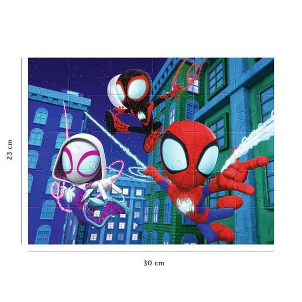 Puslespil - NATHAN - Spidey - 30 dele - Marvel - Hvid - Barn
