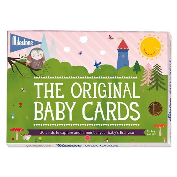 Milestone - BABYKORT - Engelsk version - ELEMENTS FOR KIDS Grön