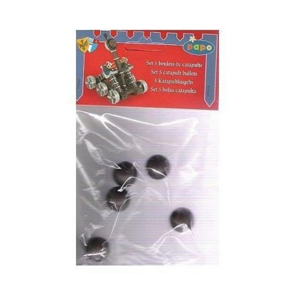 Papo - 39261 - Set med 5 katapultbollar