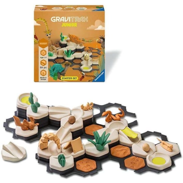 GraviTrax Junior - RAVENSBURGER - Startset S Öken - 59 bitar - För barn från 3 år och uppåt Orange