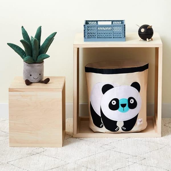 3 Sprouts - Panda Legetøjstaske - ELEMENTER TIL BØRN Svart