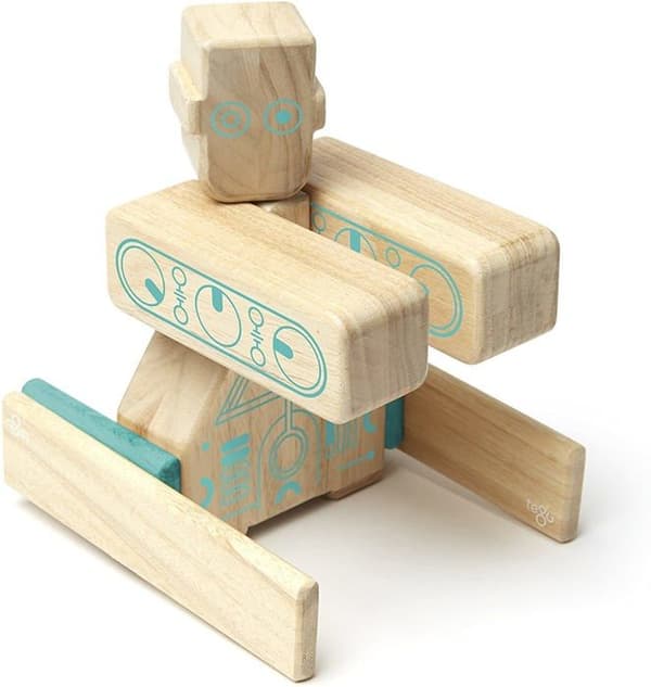 Tegu - Magnetiske blokke Magbot beige