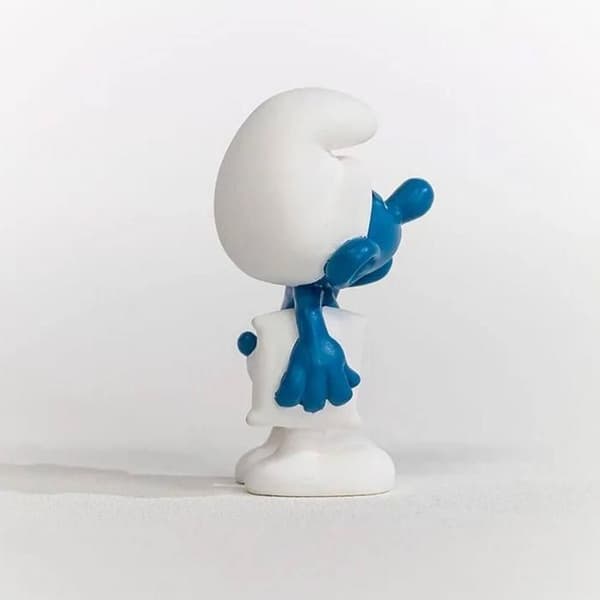 Figurine Smurf: Doven Smurf Vit, blå och svart