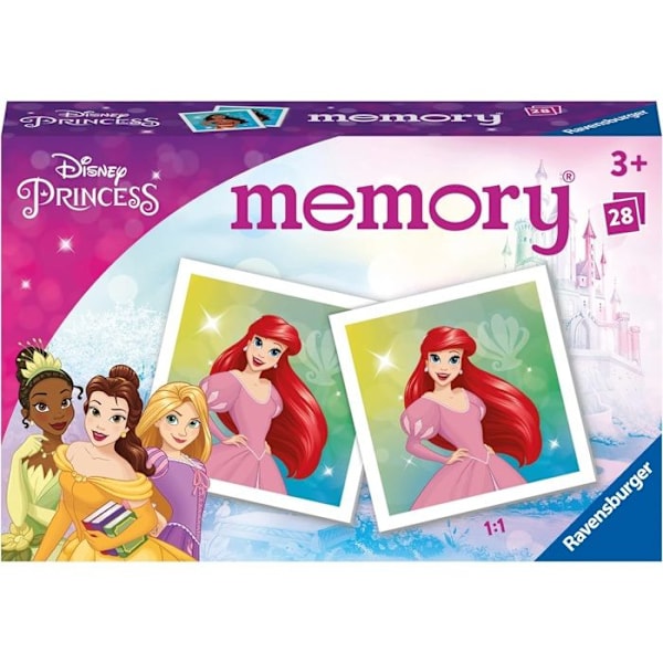 Spelkort Memory Game Disney Princesses RAVENSBURGER familjebrädspel Rosa
