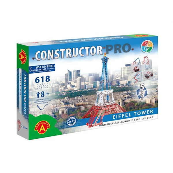 Alexander Toys - Constructor Pro - 5 i 1 Eiffeltornet Vit
