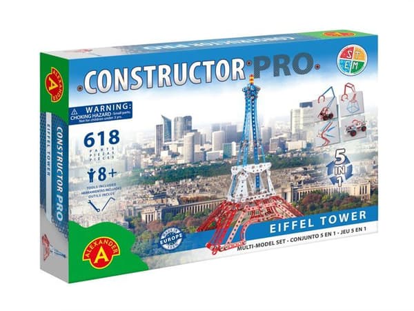 Alexander Toys - Constructor Pro - Eiffeltårnet 5 i 1 Vit