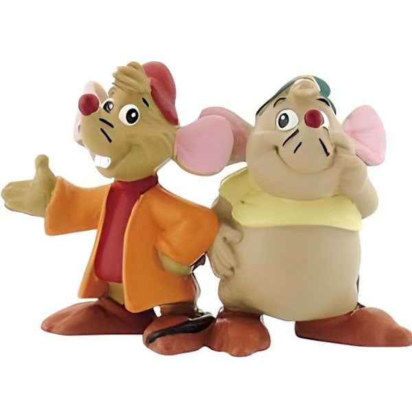 Gus And Jack Figurine - BULLY - Disney Askungen - 6 cm - Tjej - 3 år gammal Flerfärgad